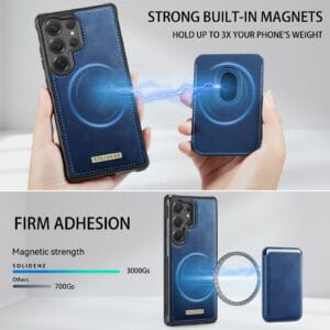 Solidenz MagSafe Wallet Backcover voor Samsung Galaxy S25 Ultra - Blauw - 7