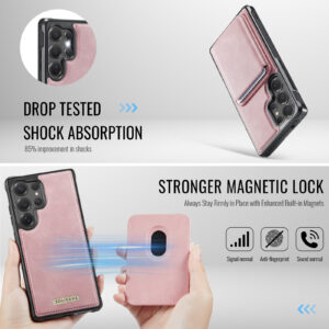 Solidenz MagSafe Wallet Backcover voor Samsung Galaxy S25 Ultra - Roze - 5