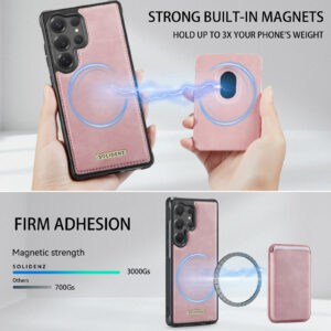 Solidenz MagSafe Wallet Backcover voor Samsung Galaxy S25 Ultra - Roze - 6