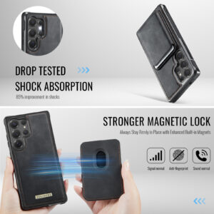 Solidenz MagSafe Wallet Backcover voor Samsung Galaxy S25 Ultra - Zwart - 6