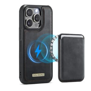 Solidenz MagSafe Wallet Backcover voor iPhone 15 Pro - Zwart Main Image