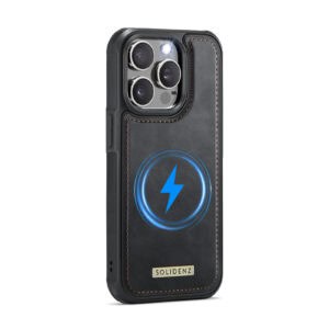 Solidenz MagSafe Wallet Backcover voor iPhone 15 Pro - Zwart - 3