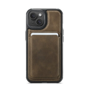 Solidenz MagSafe Wallet Backcover voor iPhone 15 - Bruin - 2