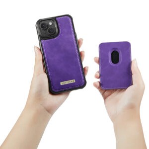 Solidenz MagSafe Wallet Backcover voor iPhone 15 Plus - Paars - 9