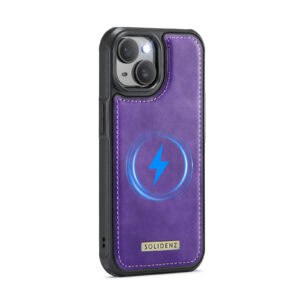 Solidenz MagSafe Wallet Backcover voor iPhone 15 Plus - Paars - 3