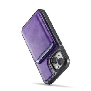 Solidenz MagSafe Wallet Backcover voor iPhone 15 Plus - Paars - 7