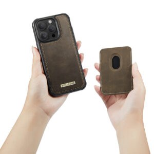 Solidenz MagSafe Wallet Backcover voor iPhone 16 Pro Max - Bruin - 9