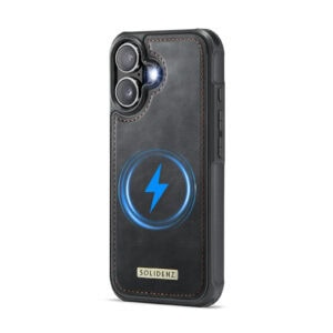 Solidenz MagSafe Wallet Backcover voor iPhone 16 - Zwart - 8