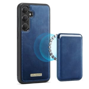 Solidenz Magnetisch Wallet Backcover voor Samsung Galaxy A35 - Blauw Main Image