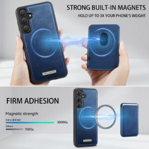 Solidenz Magnetisch Wallet Backcover voor Samsung Galaxy A35 - Blauw - 6