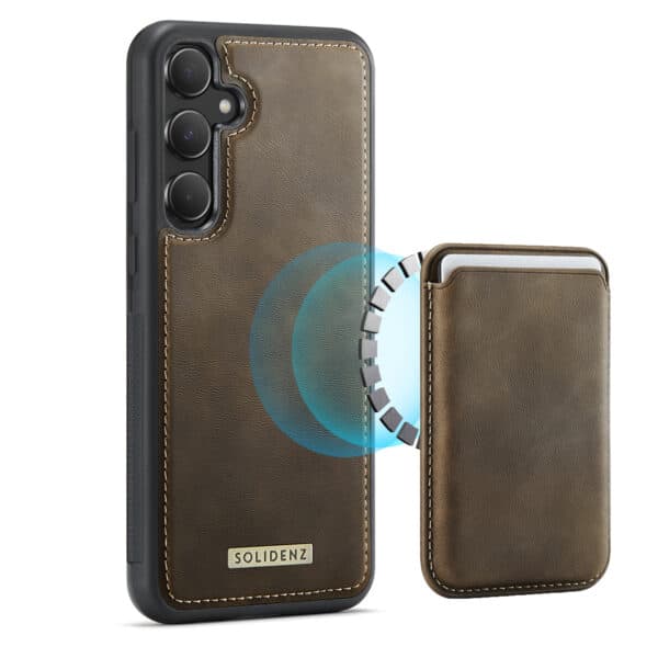 Solidenz Magnetisch Wallet Backcover voor Samsung Galaxy A56 - Bruin