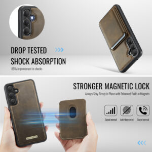 Solidenz Magnetisch Wallet Backcover voor Samsung Galaxy A56 - Bruin - 5
