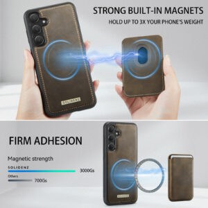 Solidenz Magnetisch Wallet Backcover voor Samsung Galaxy A56 - Bruin - 6