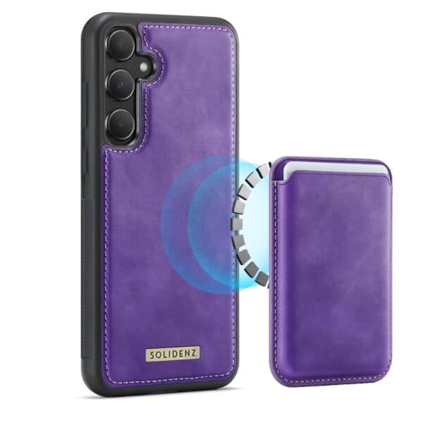 Solidenz Magnetisch Wallet Backcover voor Samsung Galaxy A55 - Paars