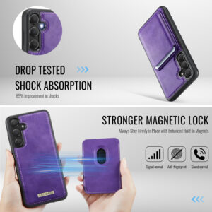 Solidenz Magnetisch Wallet Backcover voor Samsung Galaxy A56 - Paars - 5