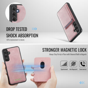 Solidenz Magnetisch Wallet Backcover voor Samsung Galaxy A56 - Roze - 4