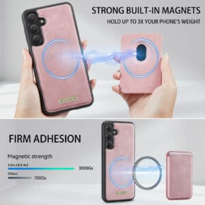 Solidenz Magnetisch Wallet Backcover voor Samsung Galaxy A56 - Roze - 5