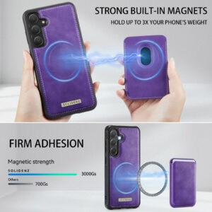 Solidenz MagSafe Wallet Backcover voor Samsung Galaxy S25 Plus - Paars - 6