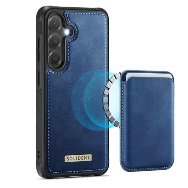 Solidenz Magnetisch Wallet Backcover voor Samsung Galaxy S24 FE - Blauw