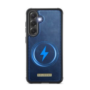 Solidenz Magnetisch Wallet Backcover voor Samsung Galaxy S24 FE - Blauw - 4