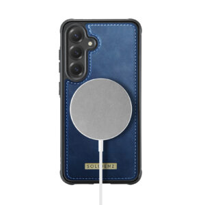 Solidenz Magnetisch Wallet Backcover voor Samsung Galaxy S24 FE - Blauw - 5
