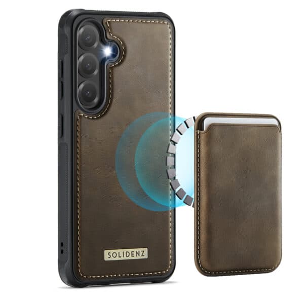 Solidenz MagSafe Wallet Backcover voor Samsung Galaxy S25 Plus - Bruin