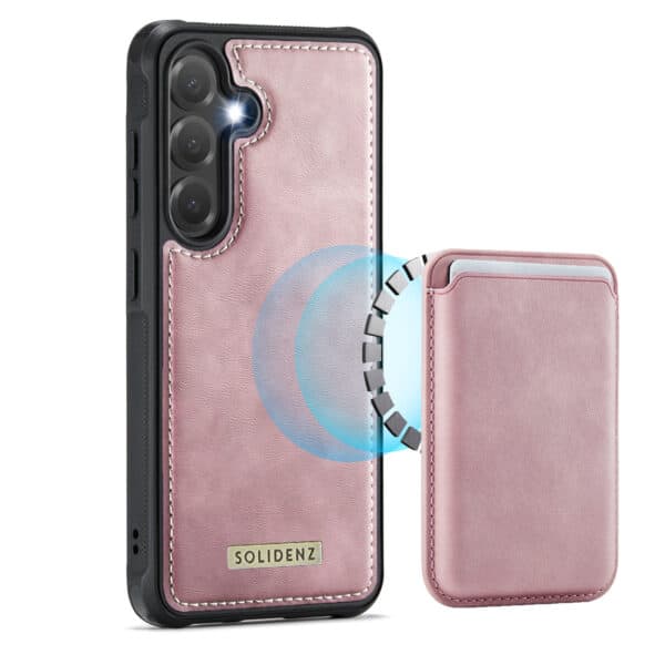 Solidenz Magnetisch Wallet Backcover voor Samsung Galaxy S24 FE - Roze