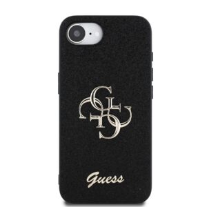 Guess Glitter 4G Metal Logo iPhone 16e hoesje - Zwart - 2