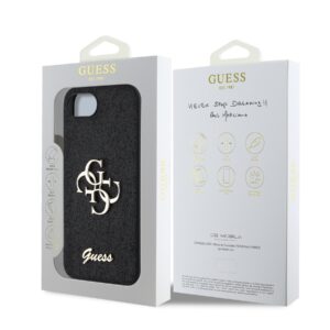 Guess Glitter 4G Metal Logo iPhone 16e hoesje - Zwart - 6