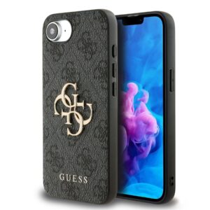 Guess Metal Logo iPhone 16e hoesje - Grijs Main Image