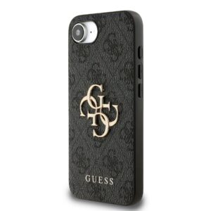 Guess Metal Logo iPhone 16e hoesje - Grijs - 1