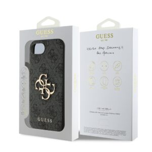 Guess Metal Logo iPhone 16e hoesje - Grijs - 6