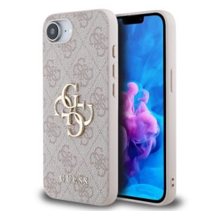 Guess Metal Logo iPhone 16e hoesje - Roze Main Image