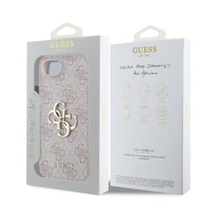 Guess Metal Logo iPhone 16e hoesje - Roze - 6