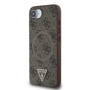 Guess Triangle Metal Logo met MagSafe iPhone 16e hoesje - Bruin - 1