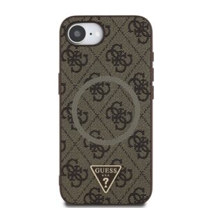 Guess Triangle Metal Logo met MagSafe iPhone 16e hoesje - Bruin - 2