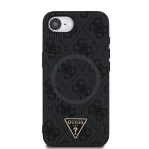 Guess Triangle Metal Logo met MagSafe iPhone 16e hoesje - Zwart - 2