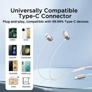 Joyroom Type-C In-Ear Oordopjes - Zilver - 8