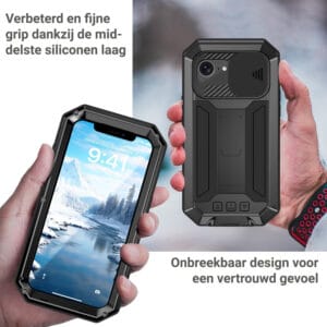 Stofdicht metalen hoes iPhone 16e - Zwart - 3