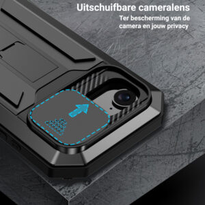 Stofdicht metalen hoes iPhone 16e - Zwart - 4