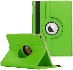 iPad 6/5 Hoes - 6e/5e Generatie - Case - Cover - Bookcase - 9.7 Inch - 2018/2017 - 360 Draaibaar - Roterend - Met Standaard - Lichtgroen