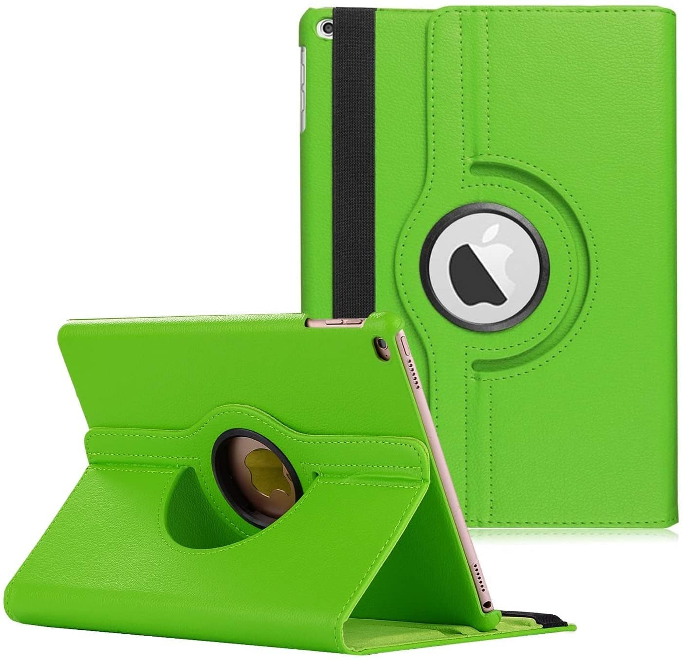iPad 6/5 Hoes - 6e/5e Generatie - Case - Cover - Bookcase - 9.7 Inch - 2018/2017 - 360 Draaibaar - Roterend - Met Standaard - Lichtgroen Main Image