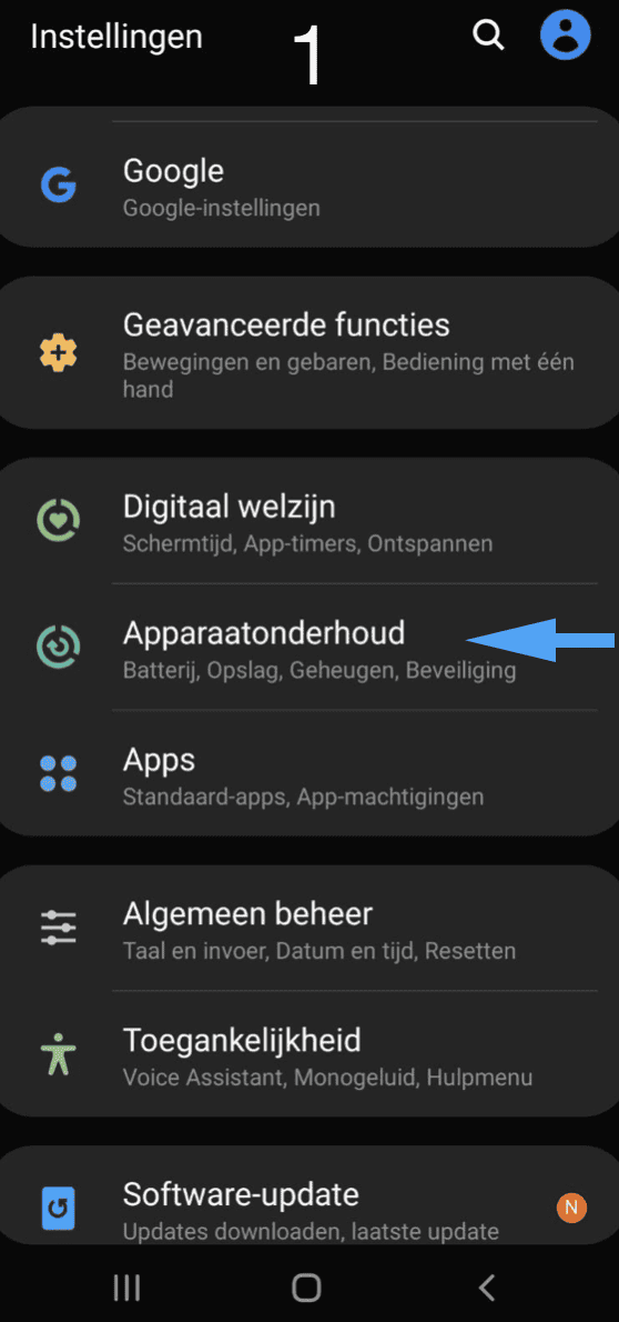 Batterij snel leeg energieverbruik per app Android afb. 1